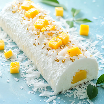 Bûche de Noël Noix de Coco et 3 Agrumes