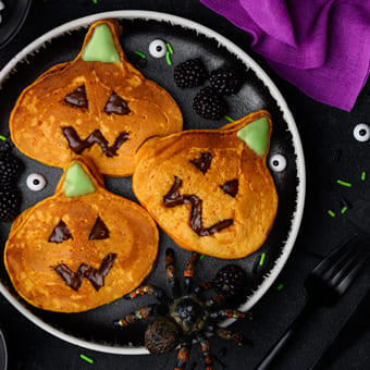 Pancakes d’Halloween à la pâte à tartiner