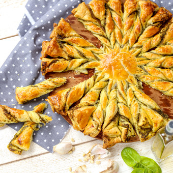 Tarte soleil à la tapenade
